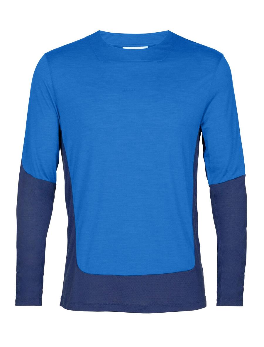 Long Sleeve Icebreaker ZoneKnit™ Merino T-Shirt Męskie Królewski Niebieski Granatowe | PL 1715JPQJ